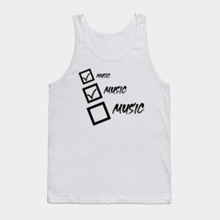 To do- Music ( Black ) Tank Top